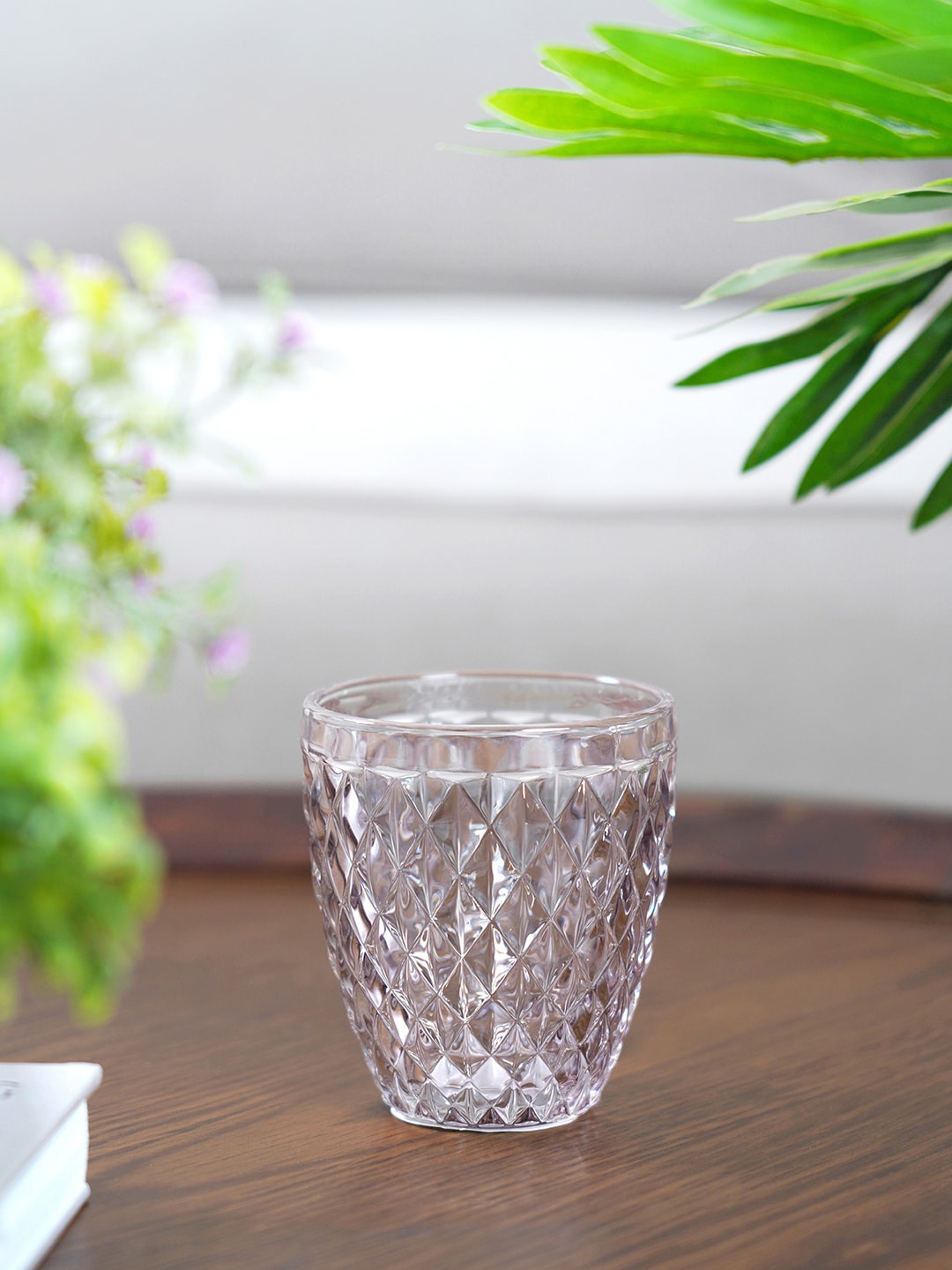 

Pure Home and Living Set Of 6 Grey Textured Ezra Verde Glass Tumbler Set