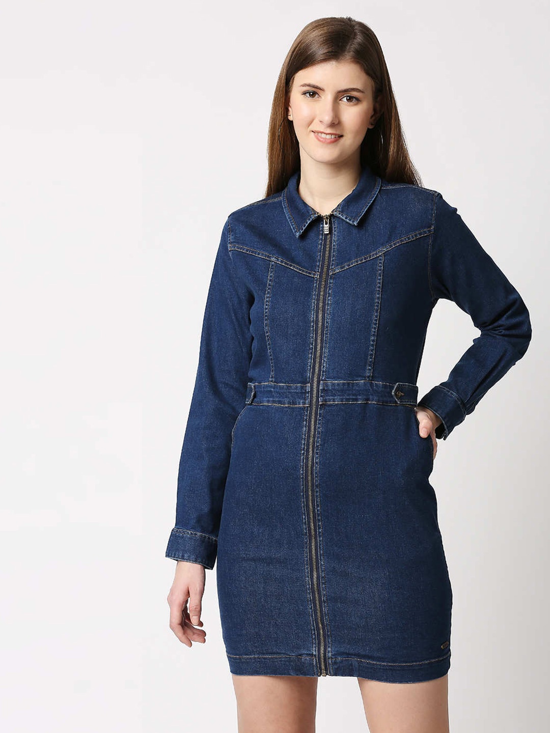 

Pepe Jeans Women Blue Denim Dress