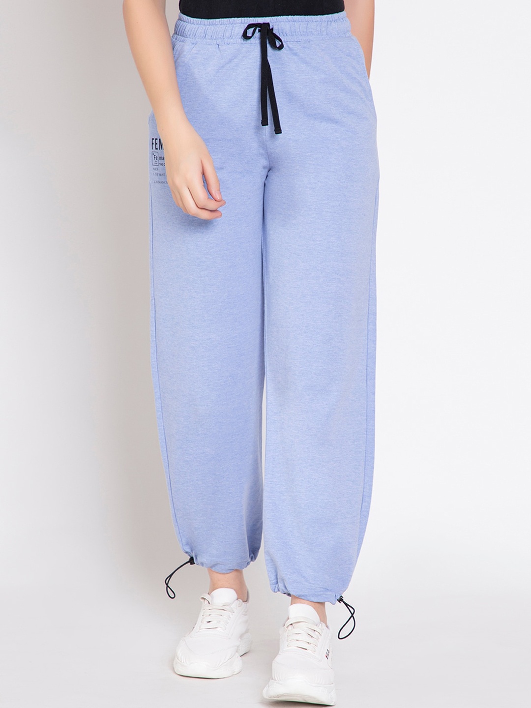 

FEMEA Women Blue Solid Cotton Joggers