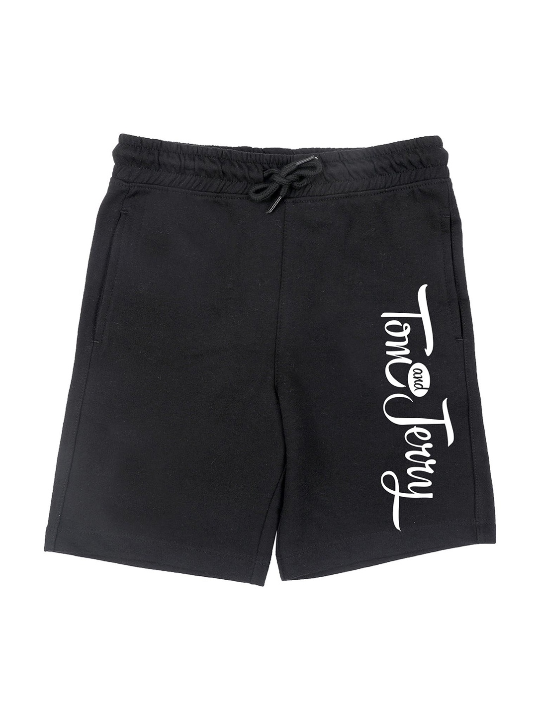 

Tom & Jerry by Wear Your Mind Boys Black Typography Printed Tom & Jerry Shorts