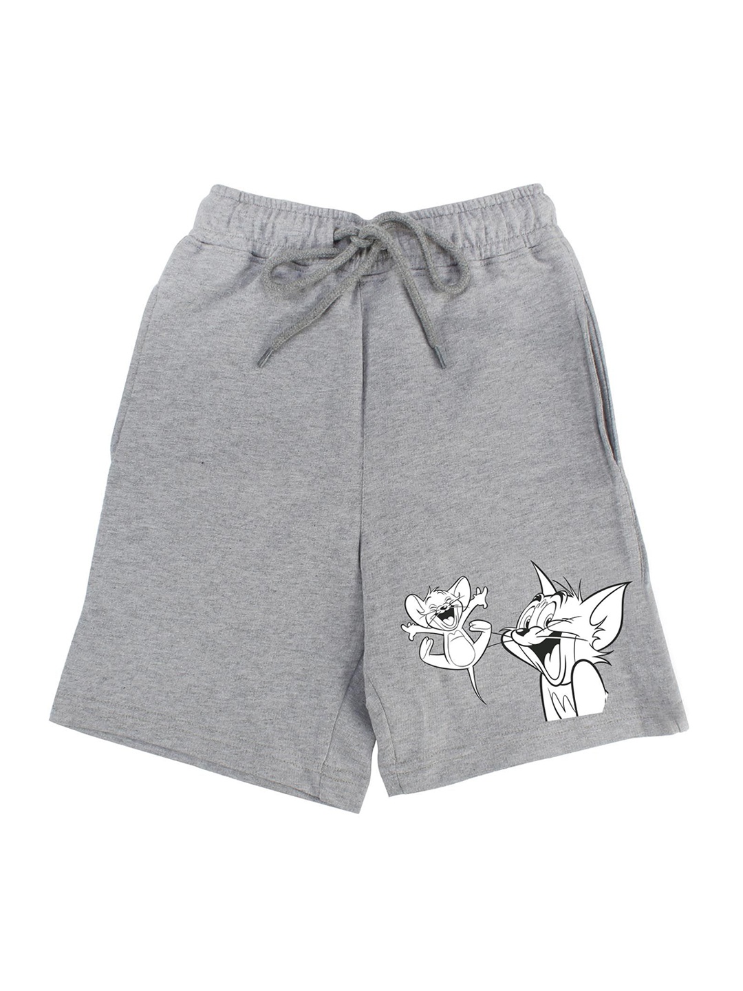 

Tom & Jerry by Wear Your Mind Boys Grey Printed Tom & Jerry Shorts