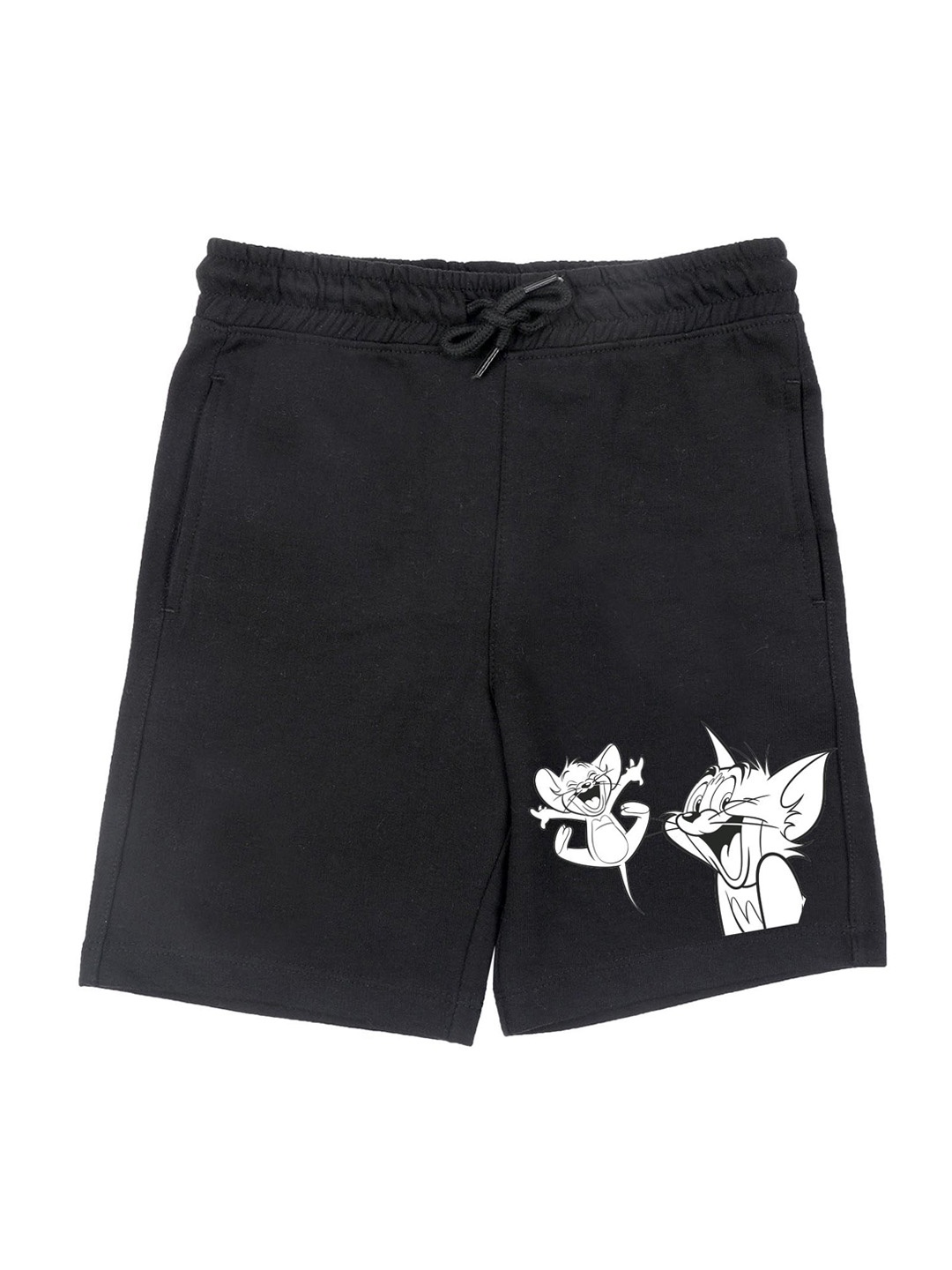 

Tom & Jerry by Wear Your Mind Boys Black Tom & Jerry Printed Shorts