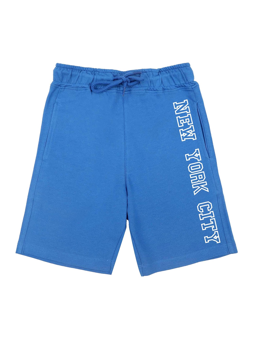 

Wear Your Mind Boys Blue & White Typography Printed Shorts