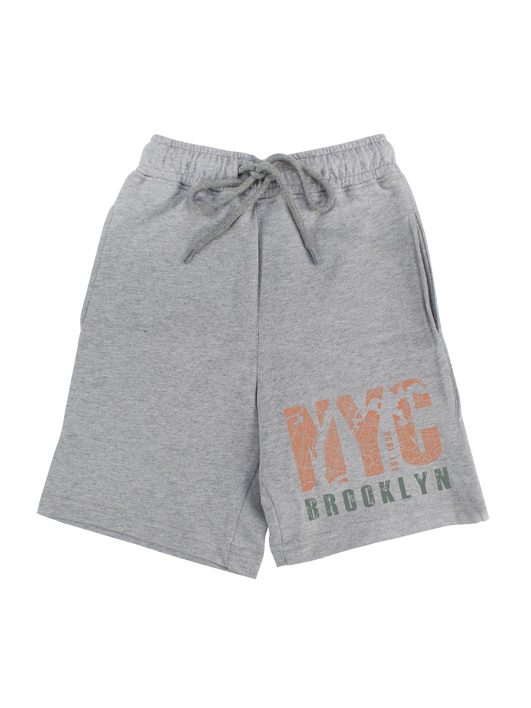 

Wear Your Mind Boys Grey Printed Shorts