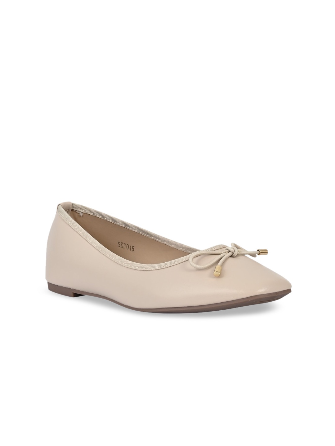 

Jove Women Beige Ballerinas with Bows Flats