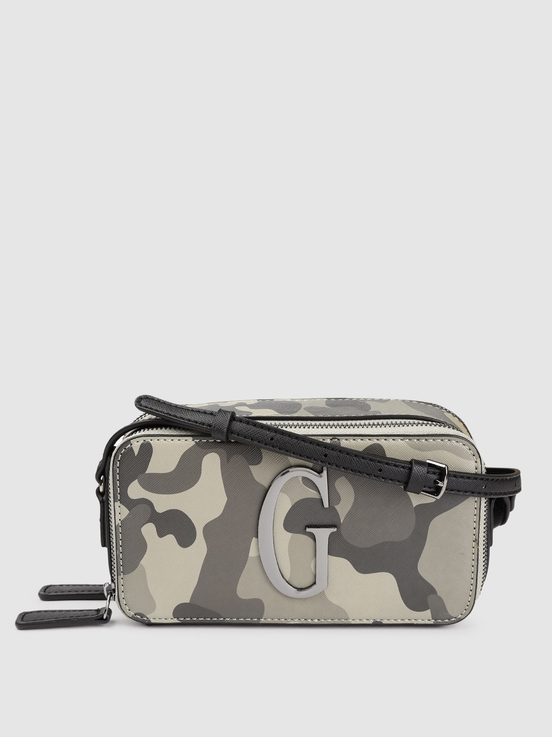 

GUESS Green Camouflage Print Sling Bag