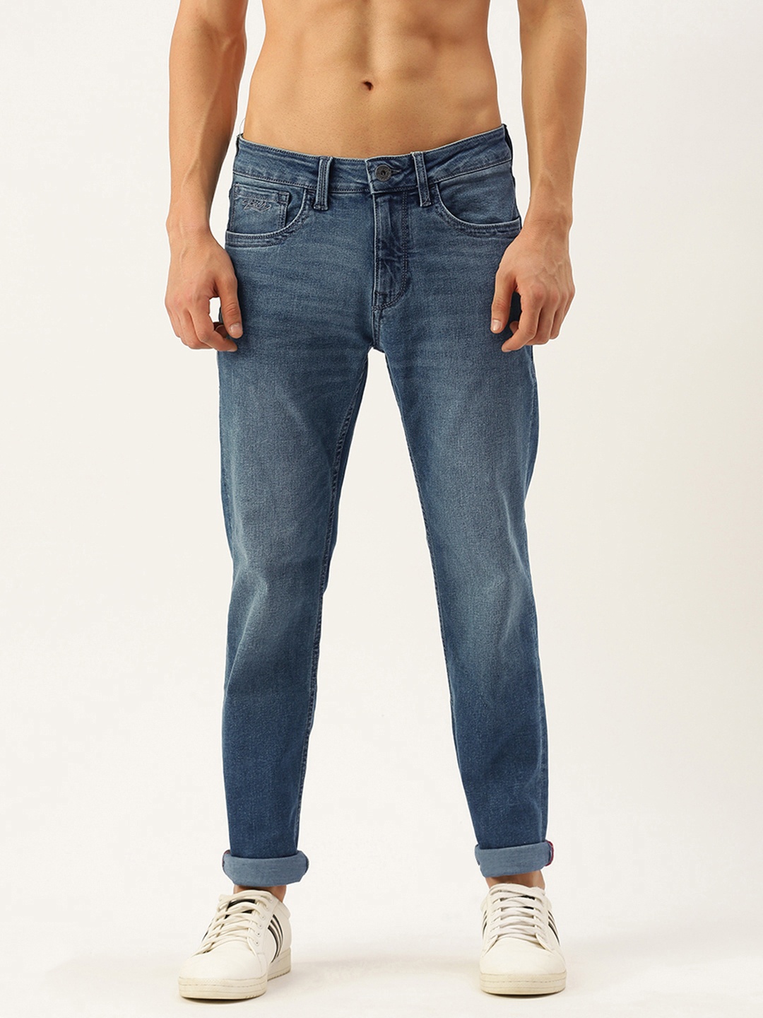 

Flying Machine Men Blue Slim Micheal Tapered Fit Light Fade Stretchable Jeans