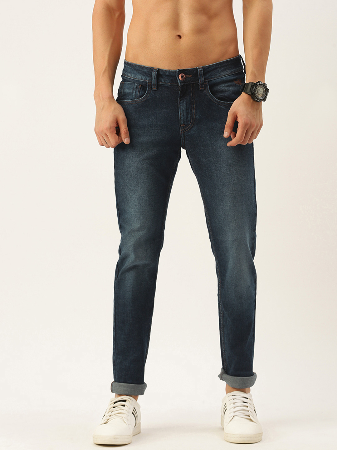 

Flying Machine Men Blue Jackson Low-Rise Light Fade Stretchable Skinny Fit Casual Jeans