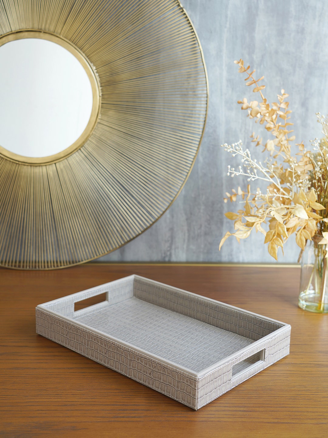 

Pure Home and Living Grey Textured Boris Tray