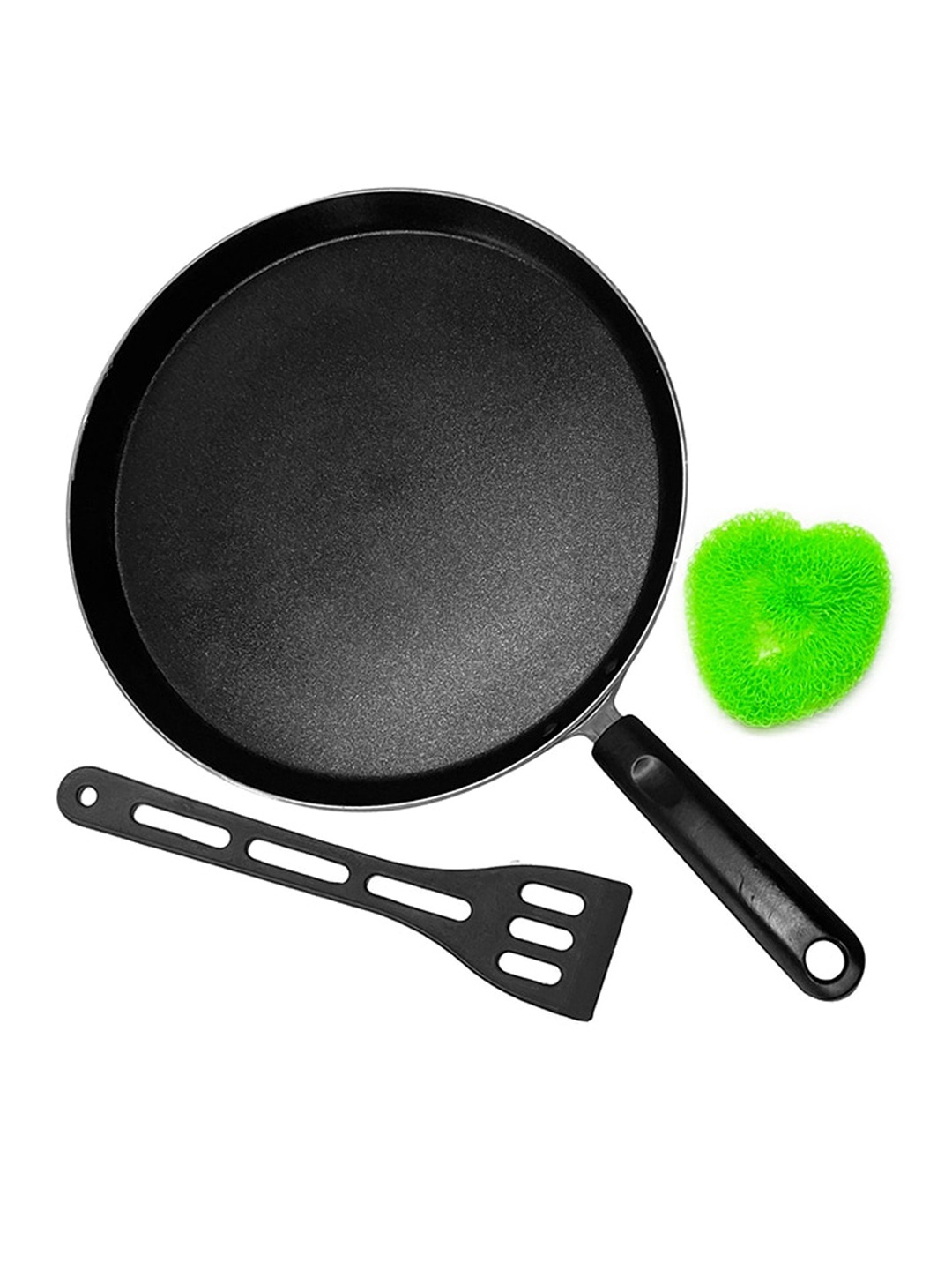 

Eslite Black Aluminum Cookware Scratch Resistant Non Stick Dosa Tawa