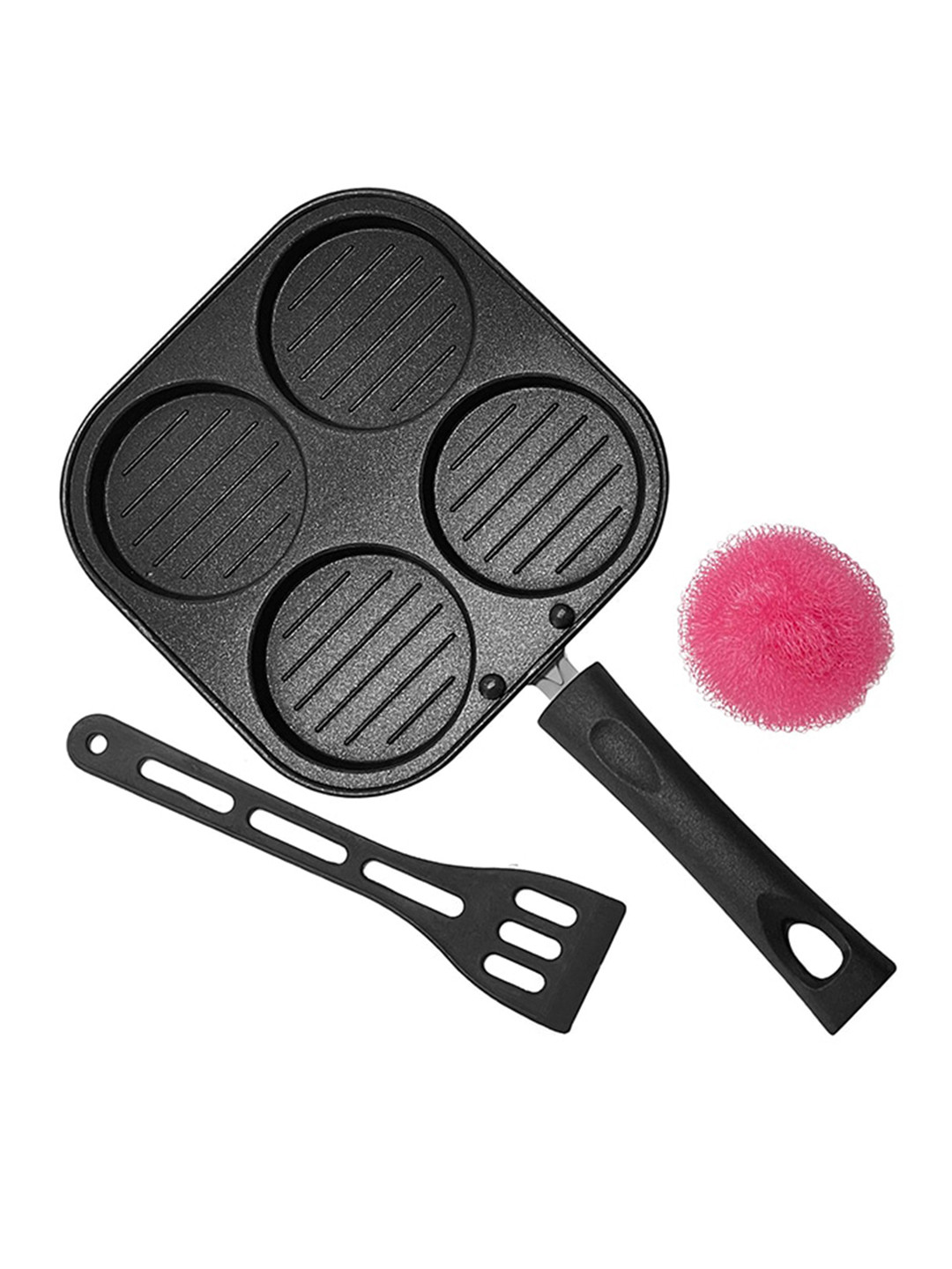 

Eslite Black Aluminum Non Stick Scratch Resistant Uttapam Frying Pan