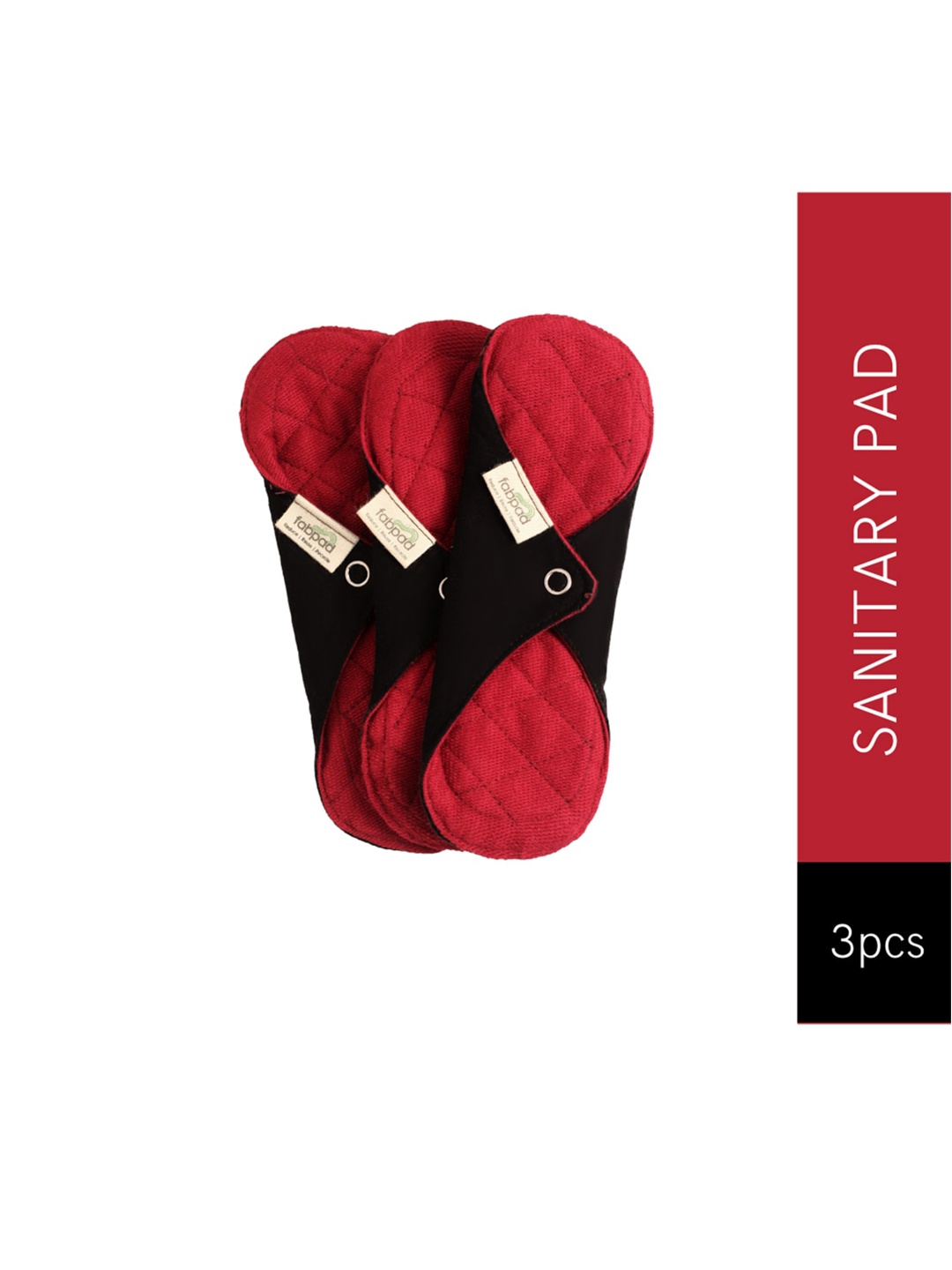 

fabpad Set Of 3 Red Reusable Sanitary Cloth Panty Liners