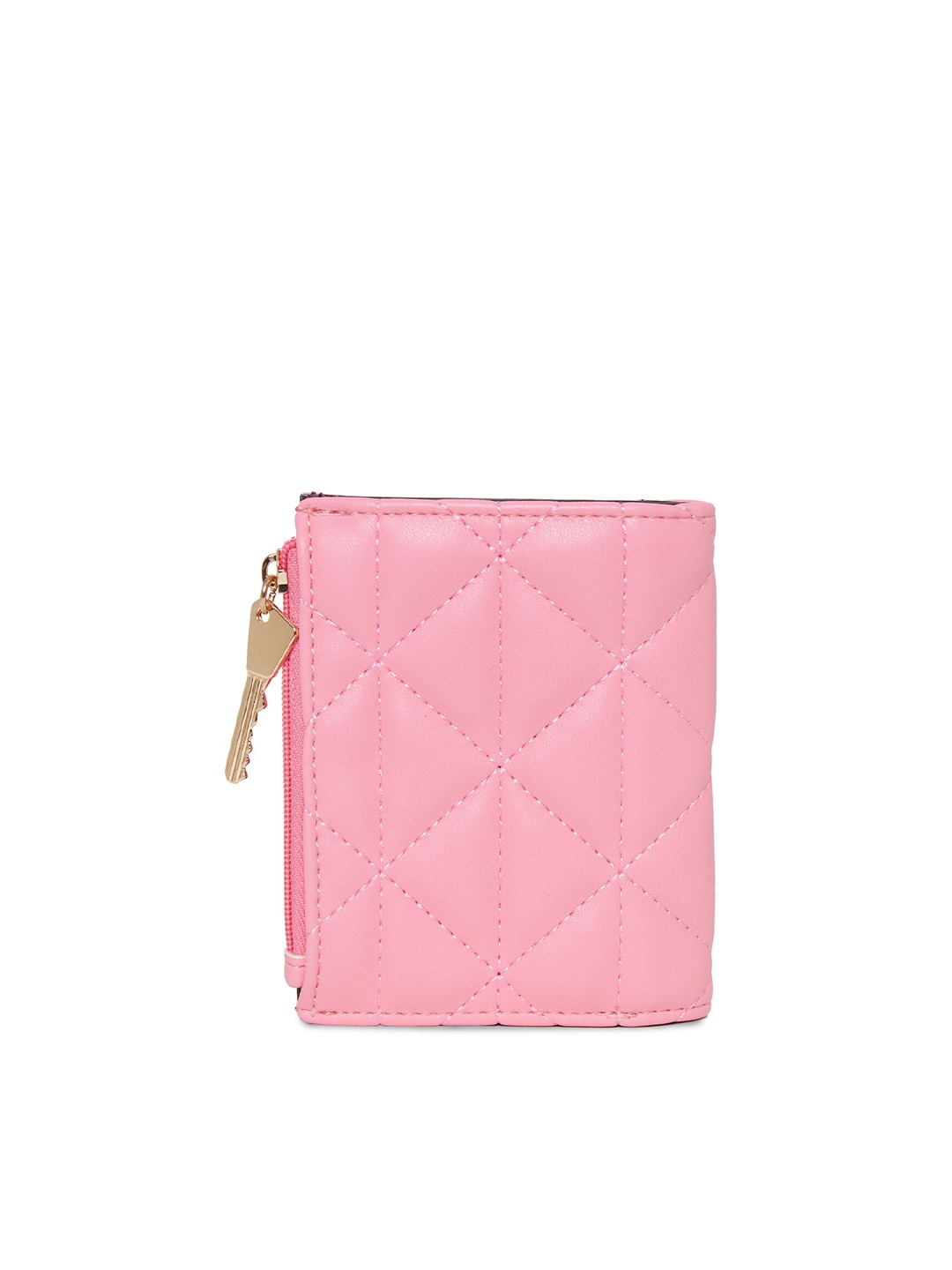 

Call It Spring Women Pink Textured Quilted Two Fold Wallet