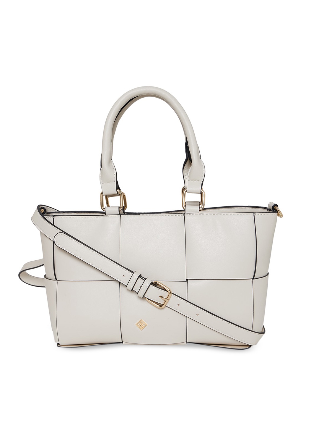 

Call It Spring Grey Checked Structured Handheld Bag