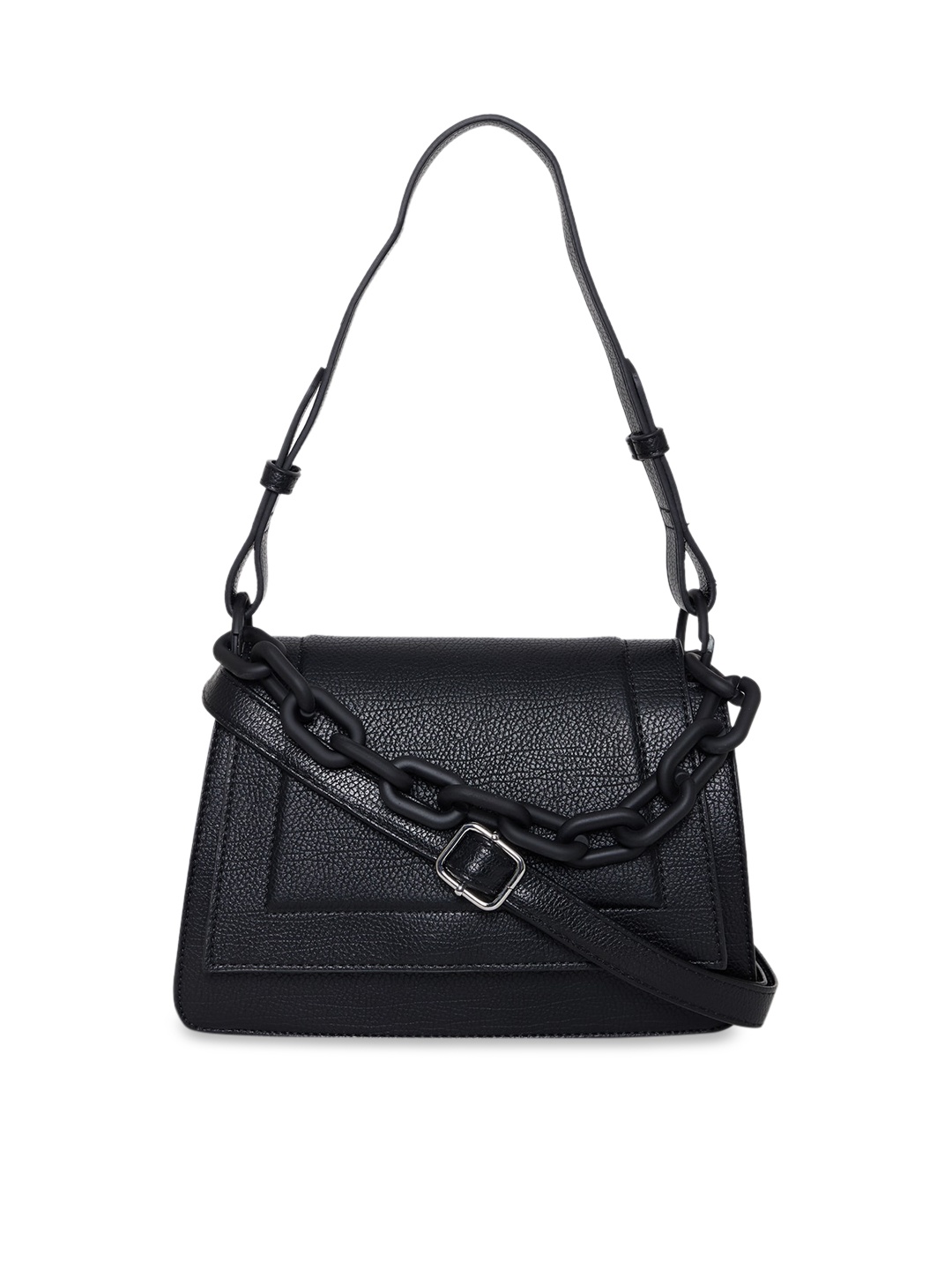 

Call It Spring Black Textured Structured Satchel