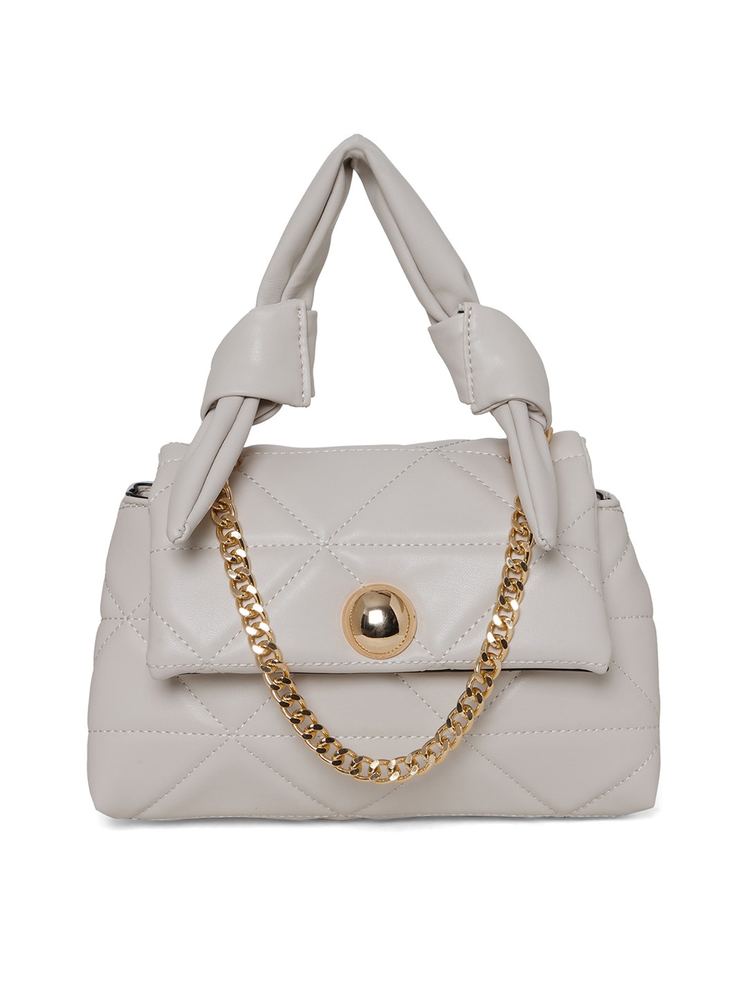 

Call It Spring Women White Structured Handheld Bag with Quilted