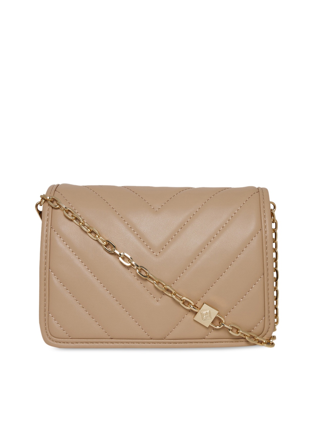 

Call It Spring Beige Swagger Sling Bag with Quilted