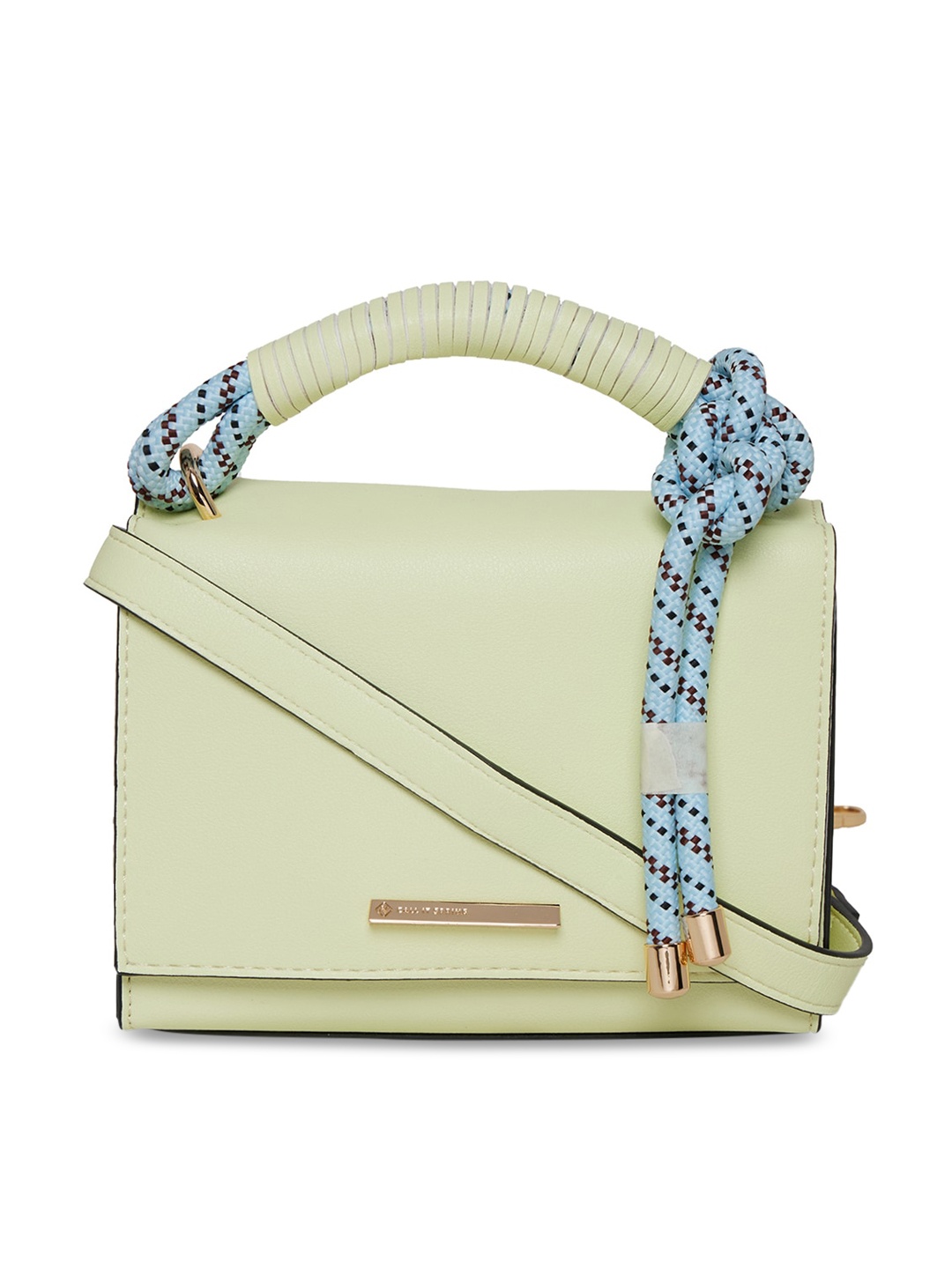 

Call It Spring Green Structured Handheld Bag with Tasselled