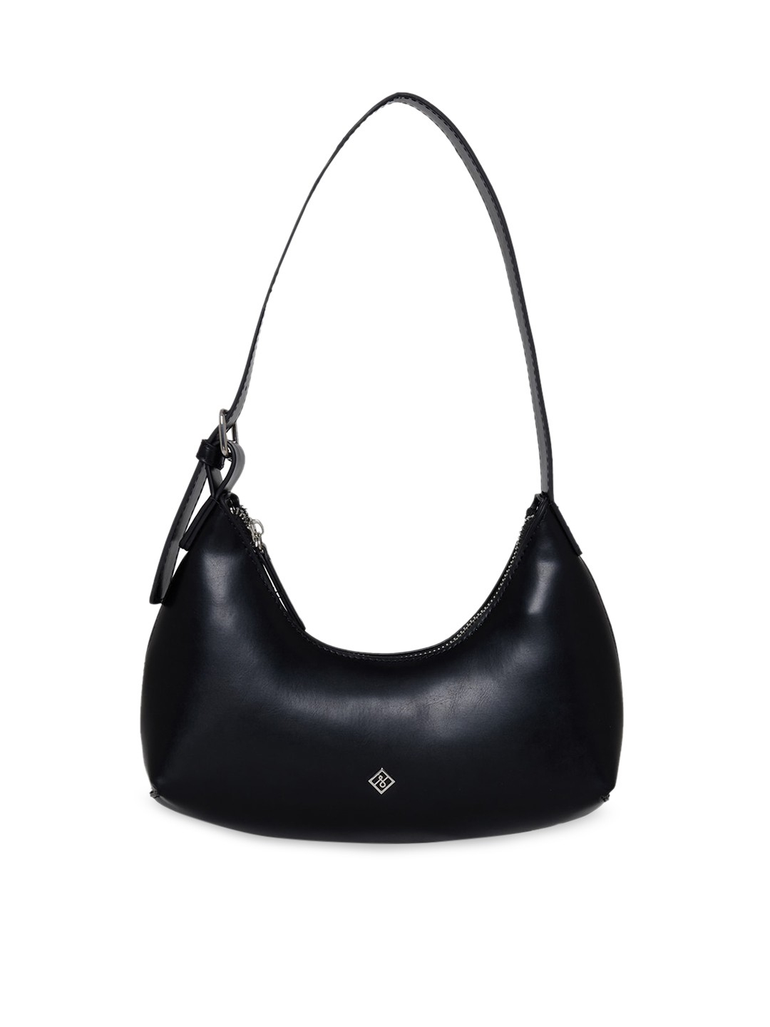 

Call It Spring Black Half Moon Hobo Bag with Tasselled