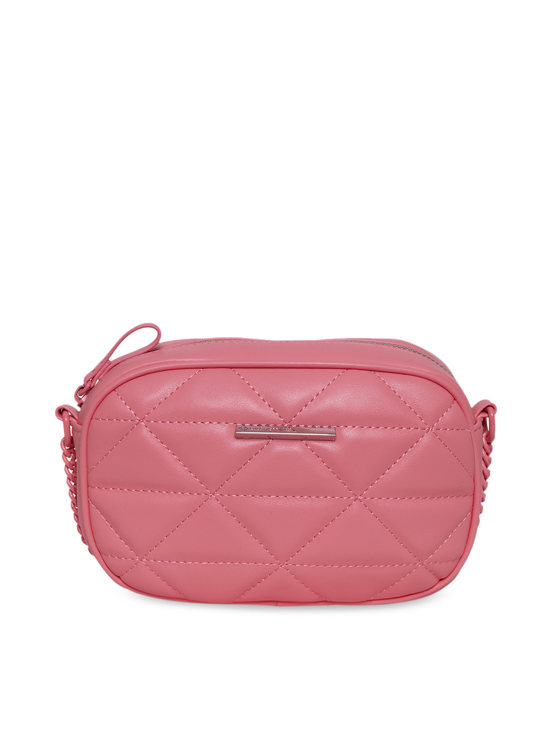 

Call It Spring Pink Bowling Sling Bag with Quilted