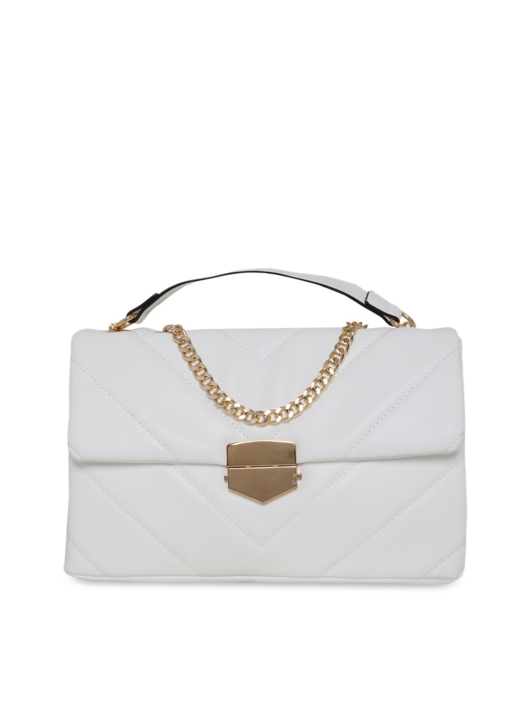 

Call It Spring White Structured Satchel With Quilted