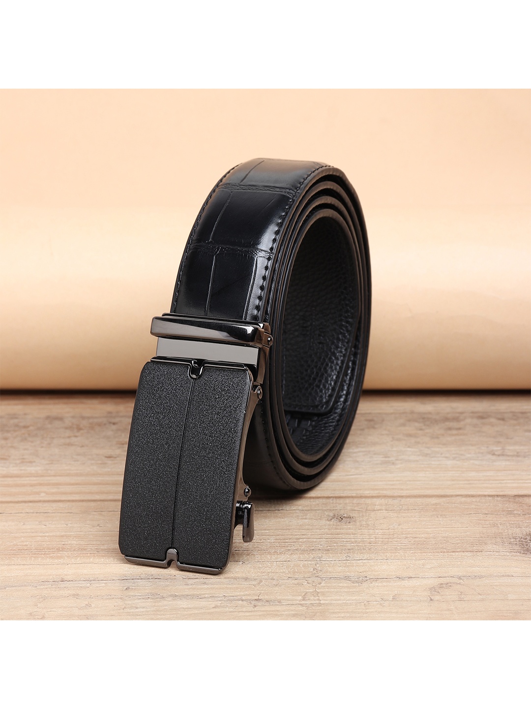 

ZORO Men Black PU Belt
