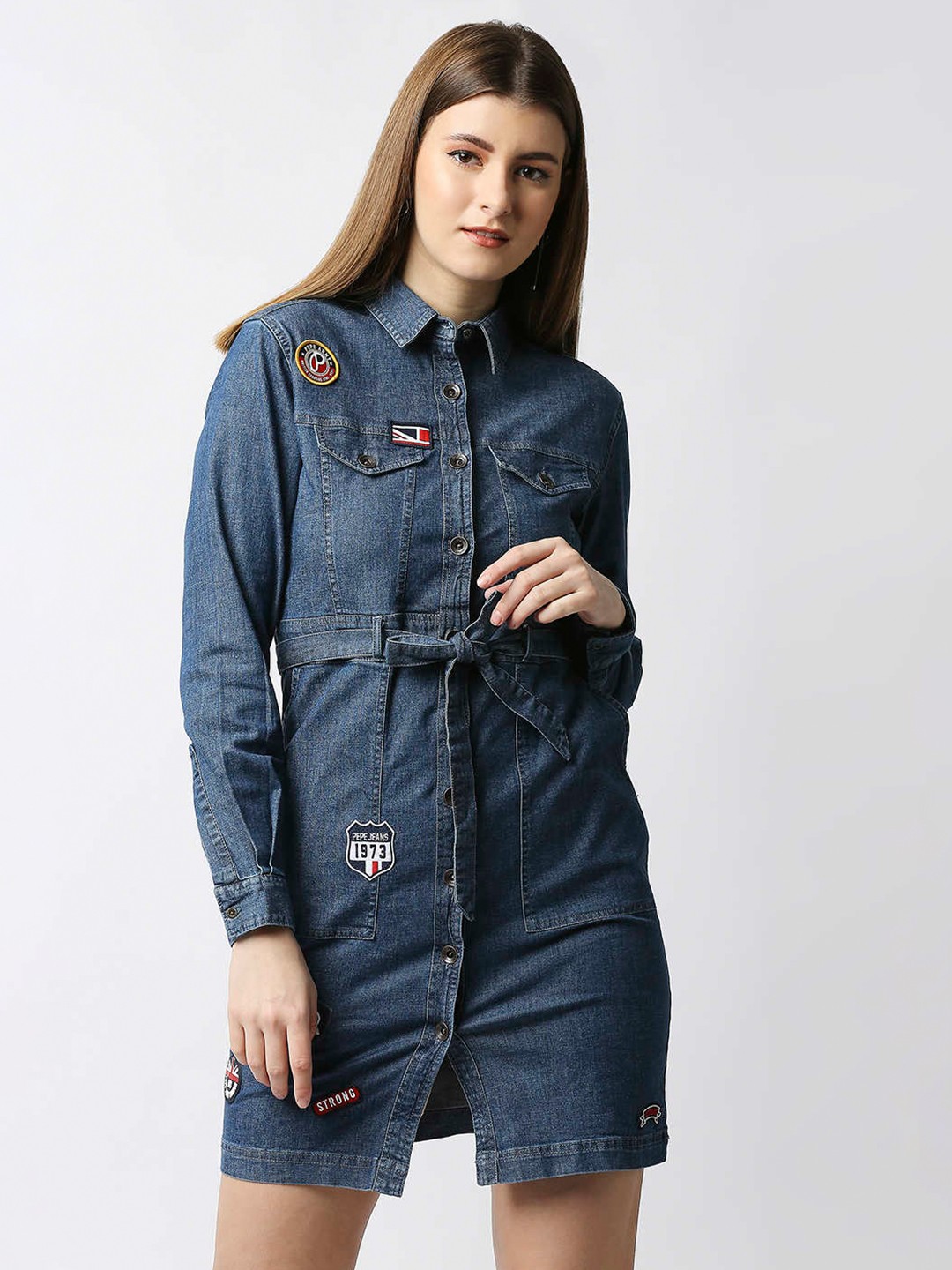 

Pepe Jeans Women Blue Shirt Dress