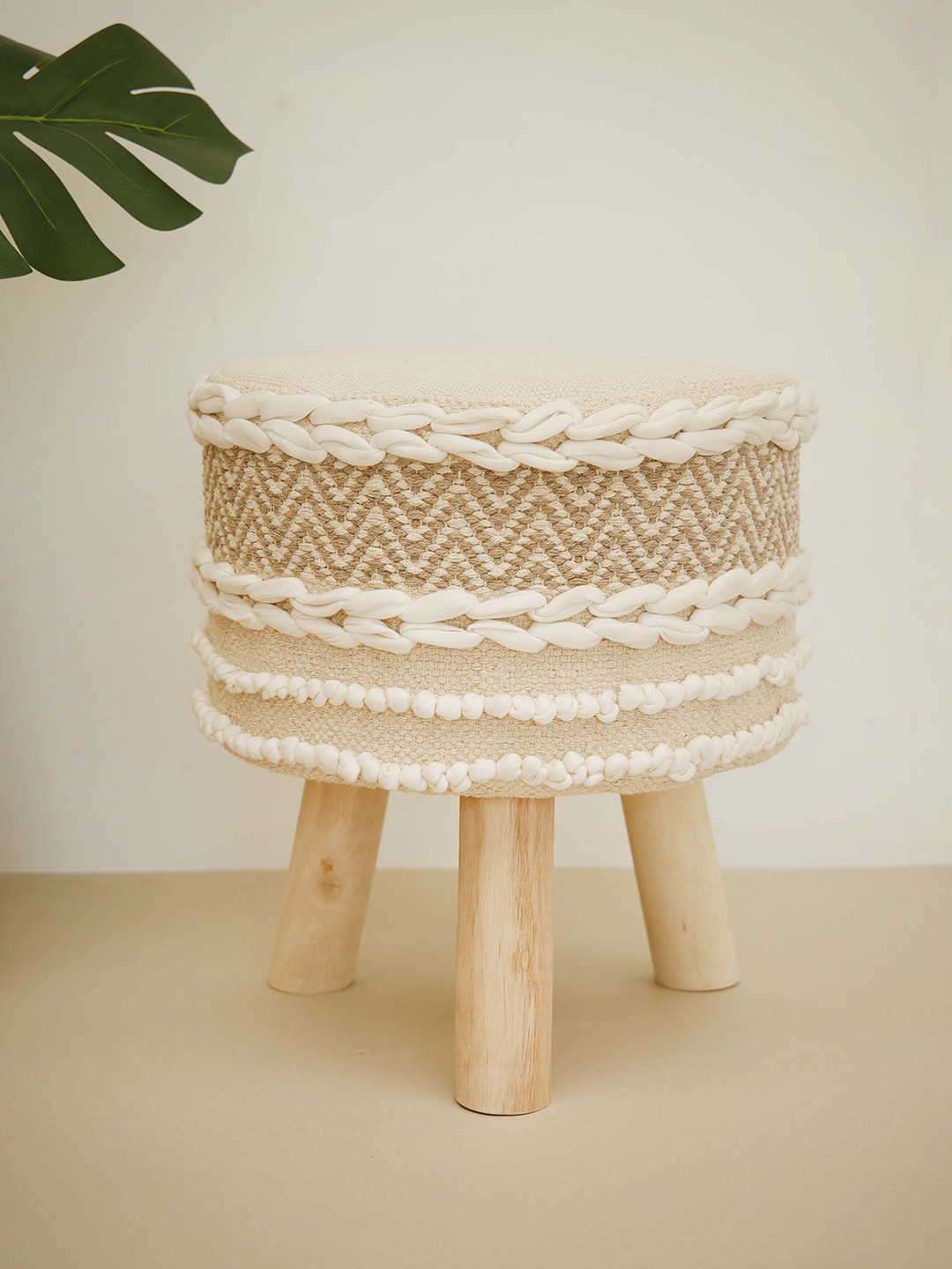 

Ariana Beige Bohemian Style Ottoman