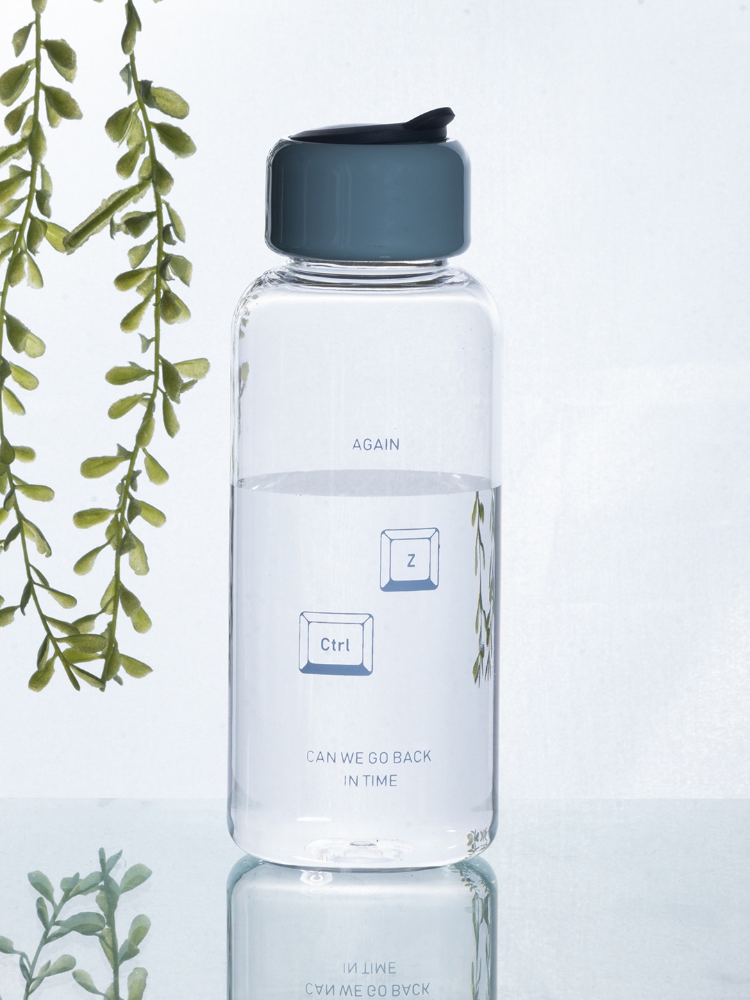

MARKET99 Transparent Printed Water Bottle, Turquoise blue