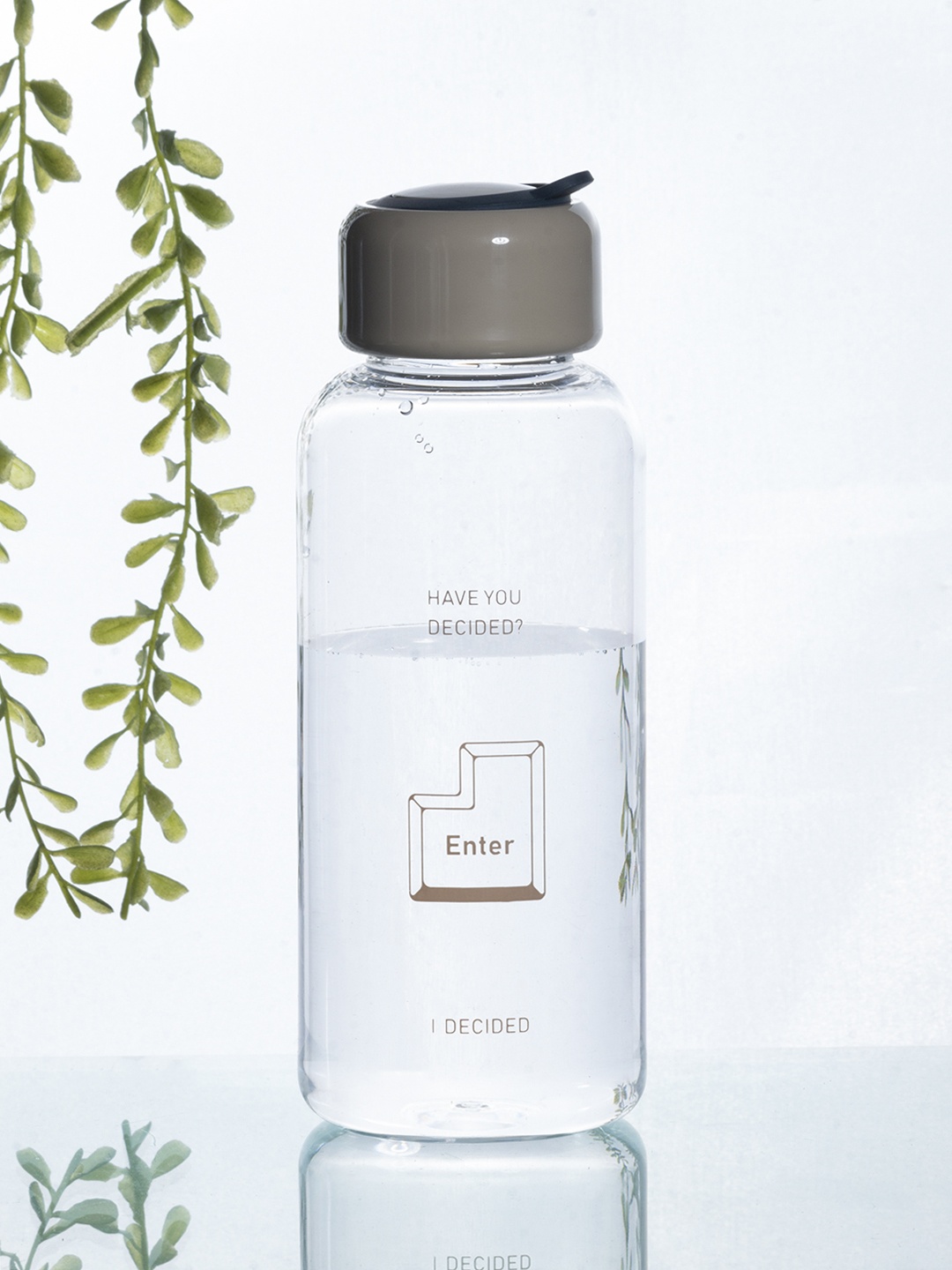 

MARKET99 Brown & Transparent Printed Water Bottle