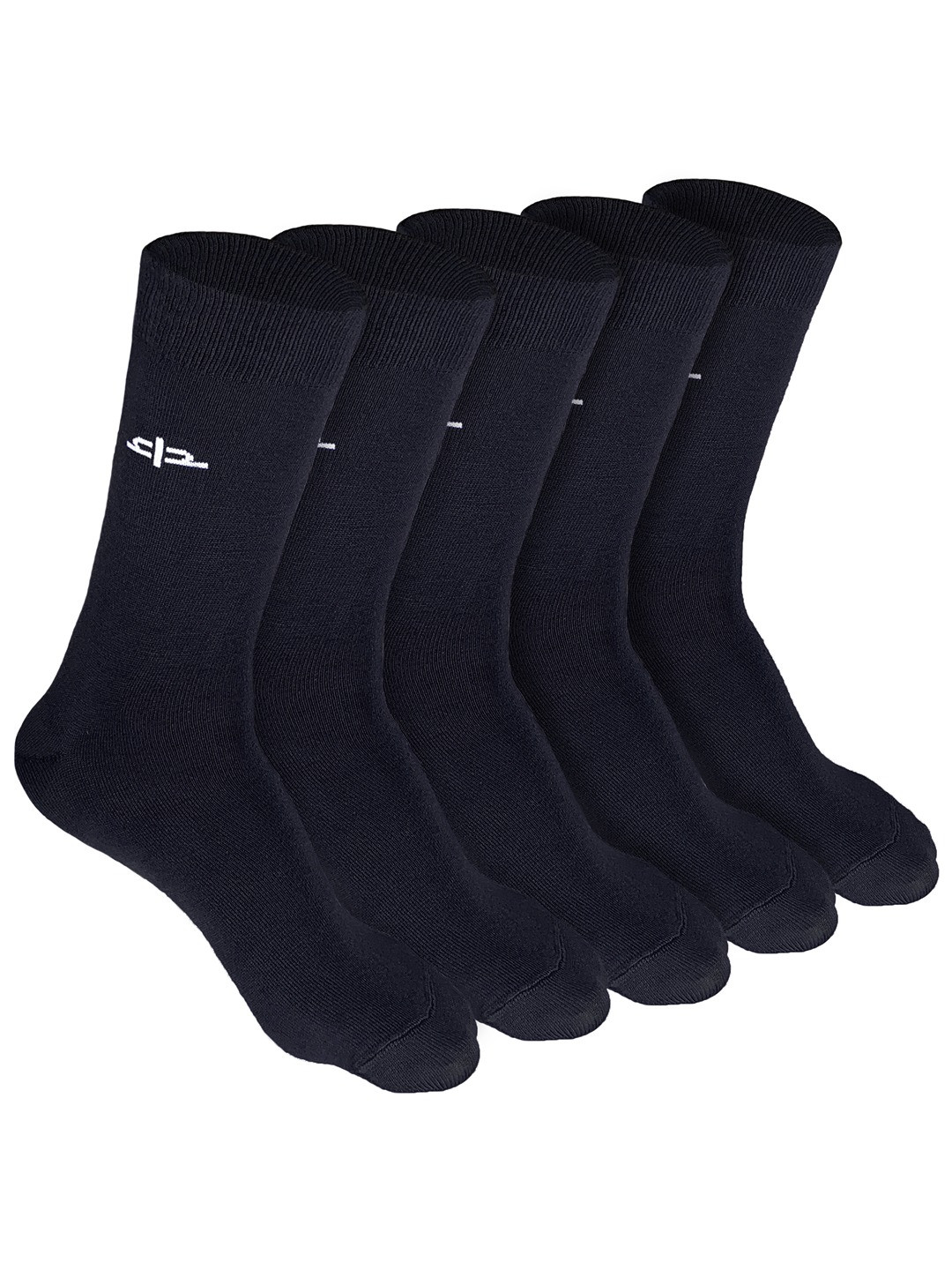 

Heelium Men Pack of 5 Bamboo Super Soft & Odour-Free Breathable Crew-Length Socks, Black