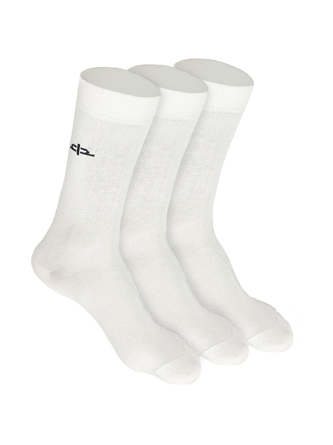 

Heelium Men Pack of 3 Bamboo Super Soft & Odour-Free Breathable Crew-Length Socks, White