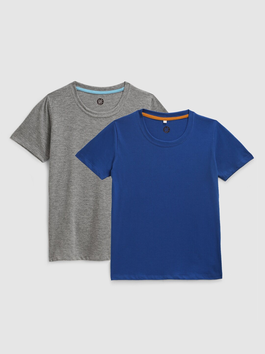 

YK Boys Pack Of 2 Grey & Blue Running T-shirt