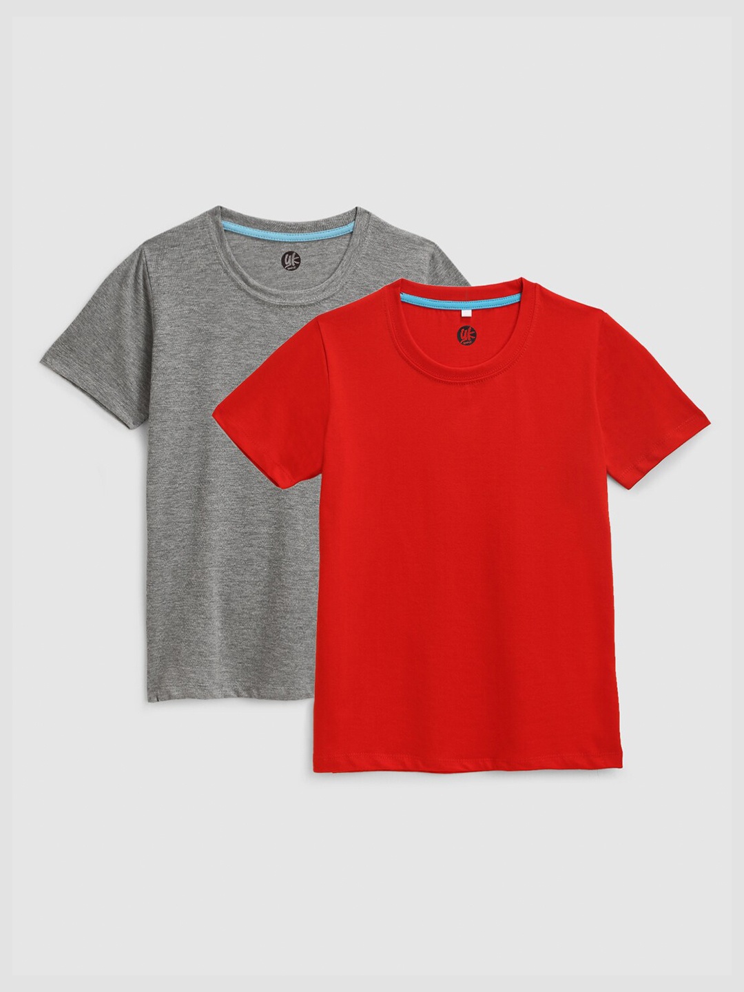 

YK Boys Red & Grey Set Of 2 Running T-shirt