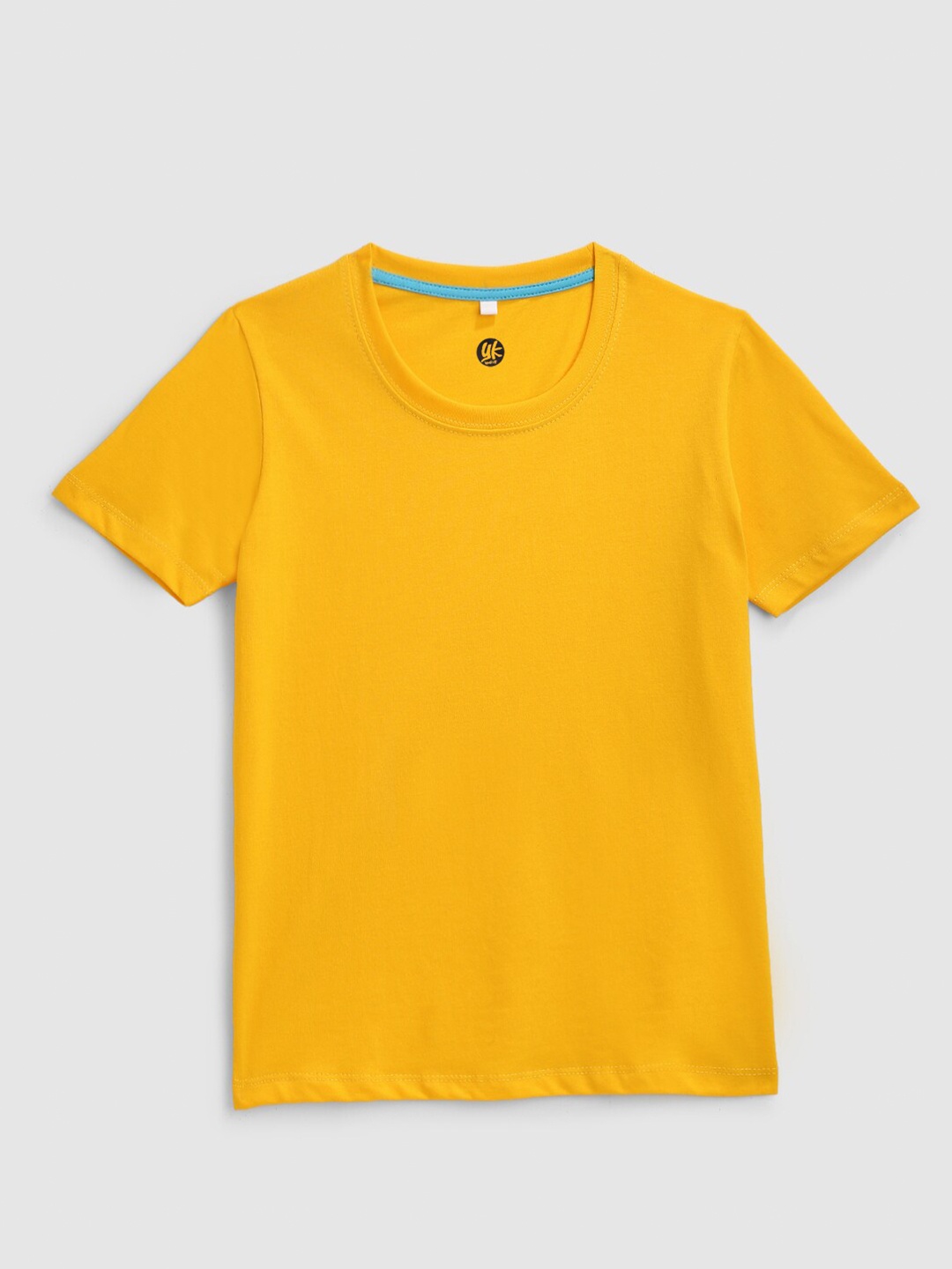 

YK Boys Yellow Solid Running T-shirt