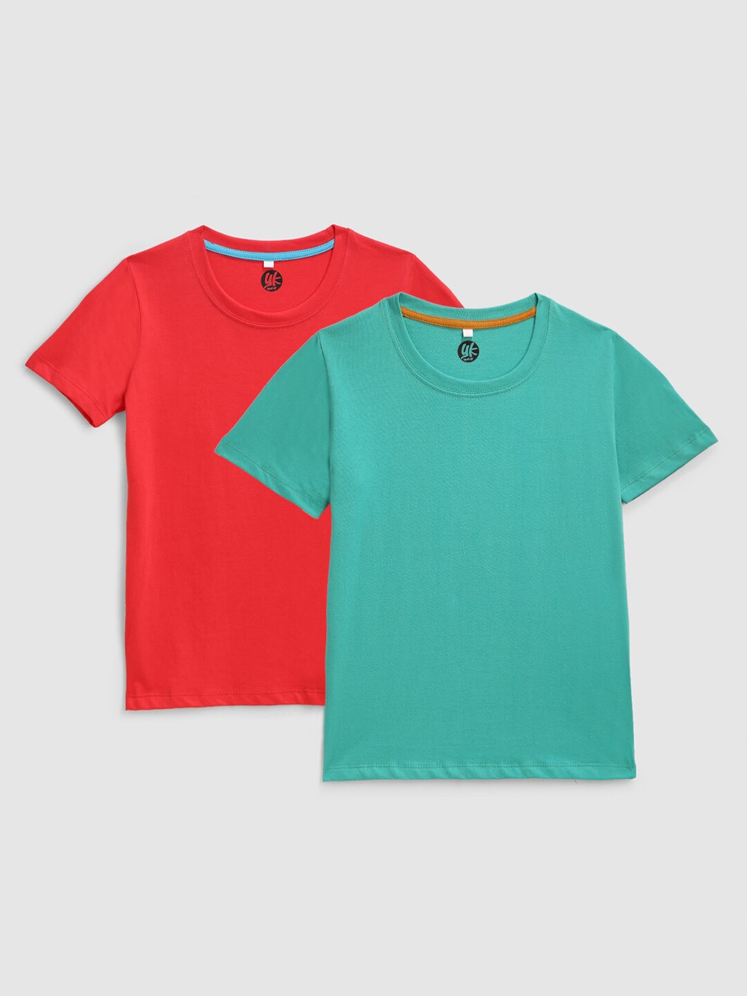 

YK Boys Pack Of 2 Cotton T-shirts, Red