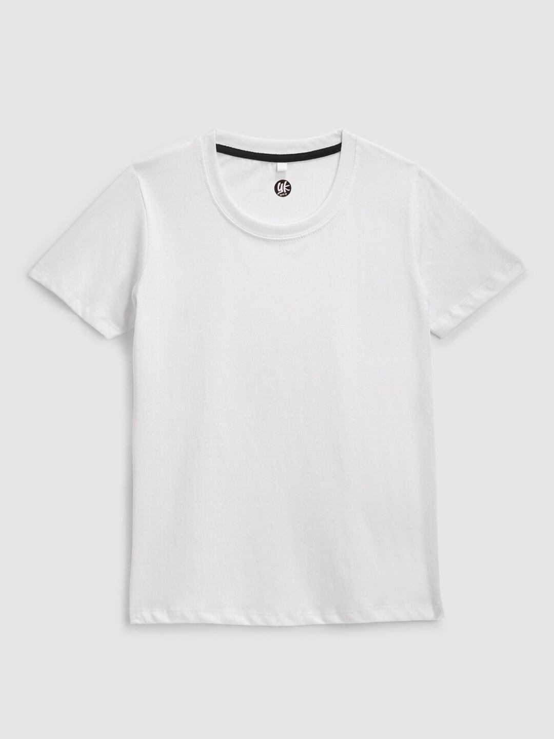 

YK Boys White Running Cotton T-shirt
