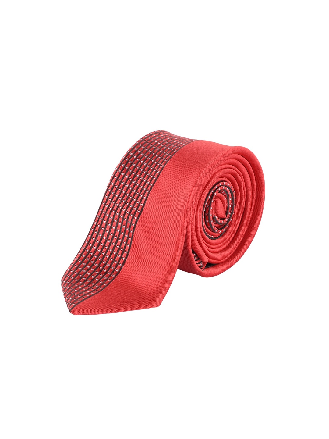 

Alvaro Castagnino Men Red & White Woven Design Broad Tie