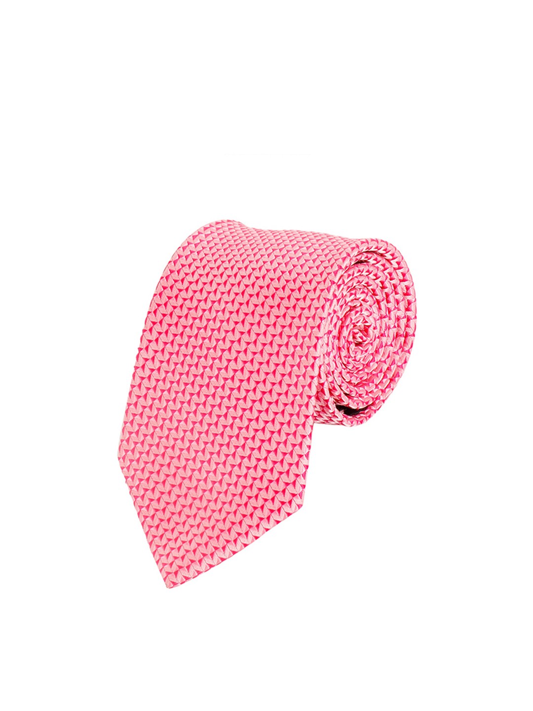 

Alvaro Castagnino Men Pink Woven Design Skinny Tie