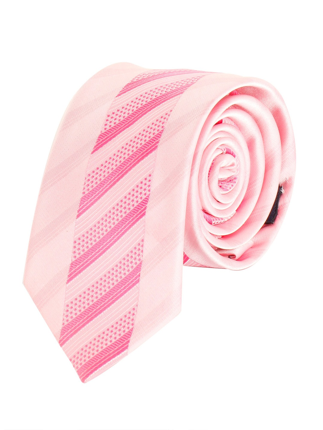 

Alvaro Castagnino Men Pink Striped Skinny Tie