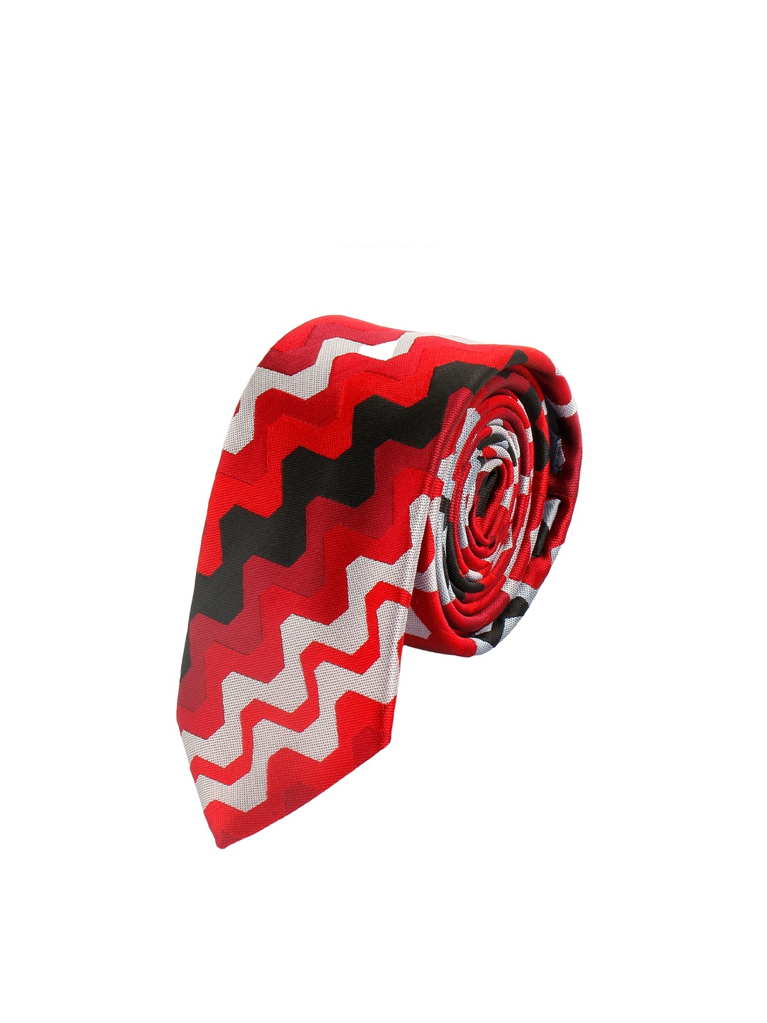 

Alvaro Castagnino Men Red & Black Woven Design Broad Tie