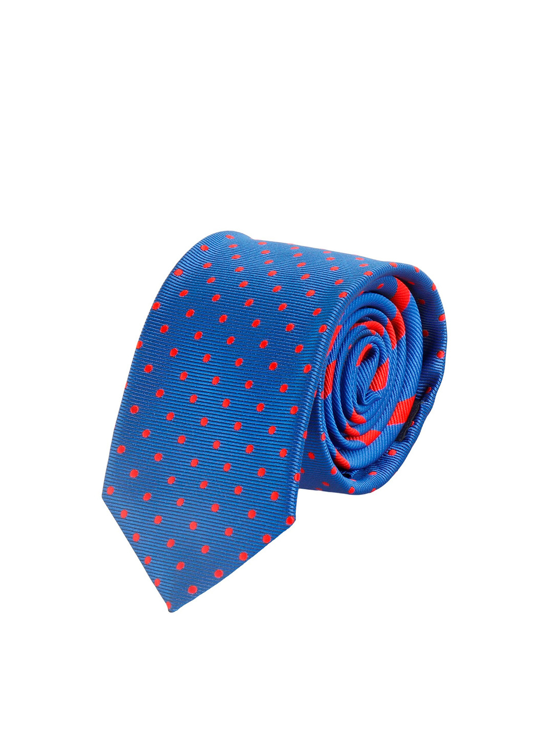 

Alvaro Castagnino Men Blue & Red Woven Design Skinny Tie