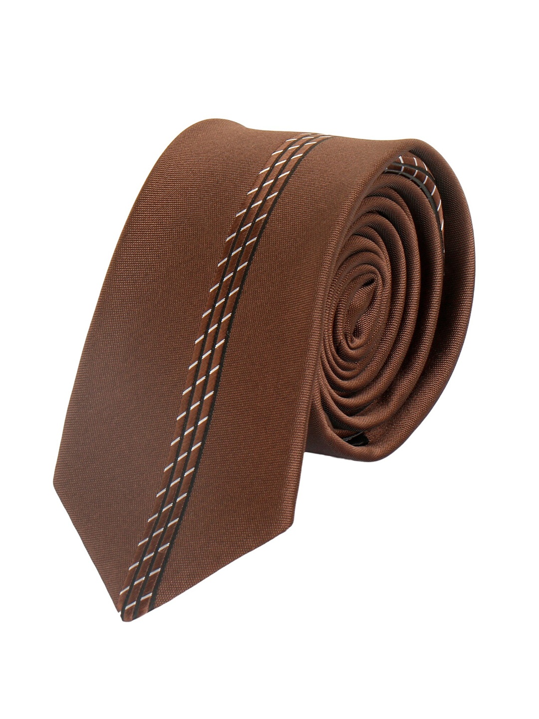 

Alvaro Castagnino Men Brown Printed Skinny Tie
