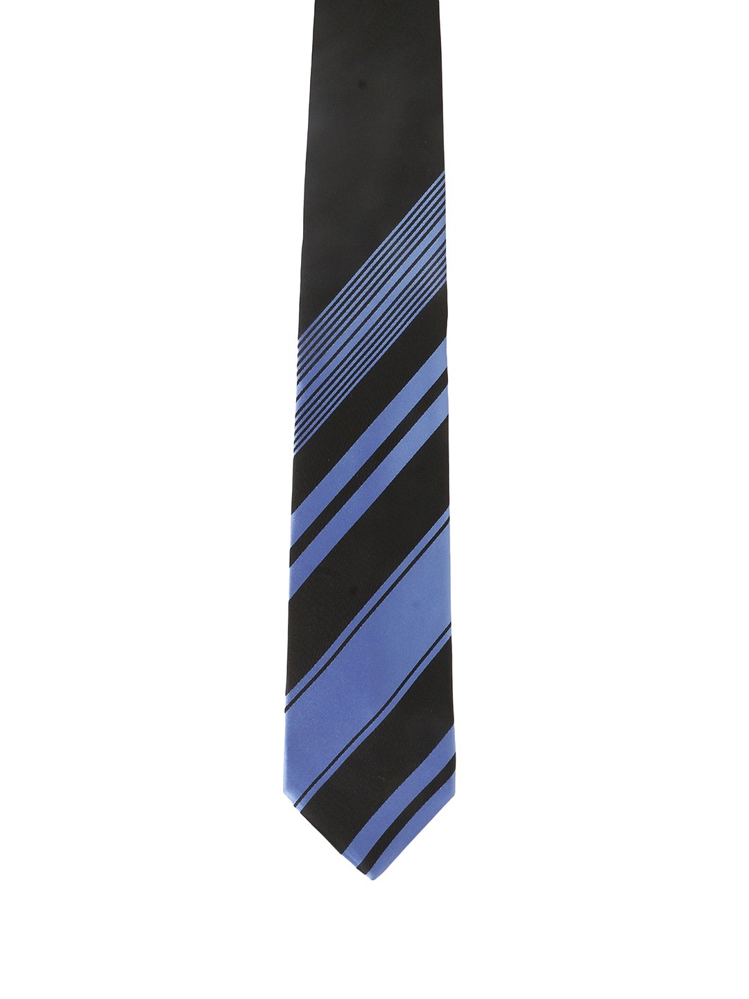 

Alvaro Castagnino Men Black & Blue Striped Skinny Tie