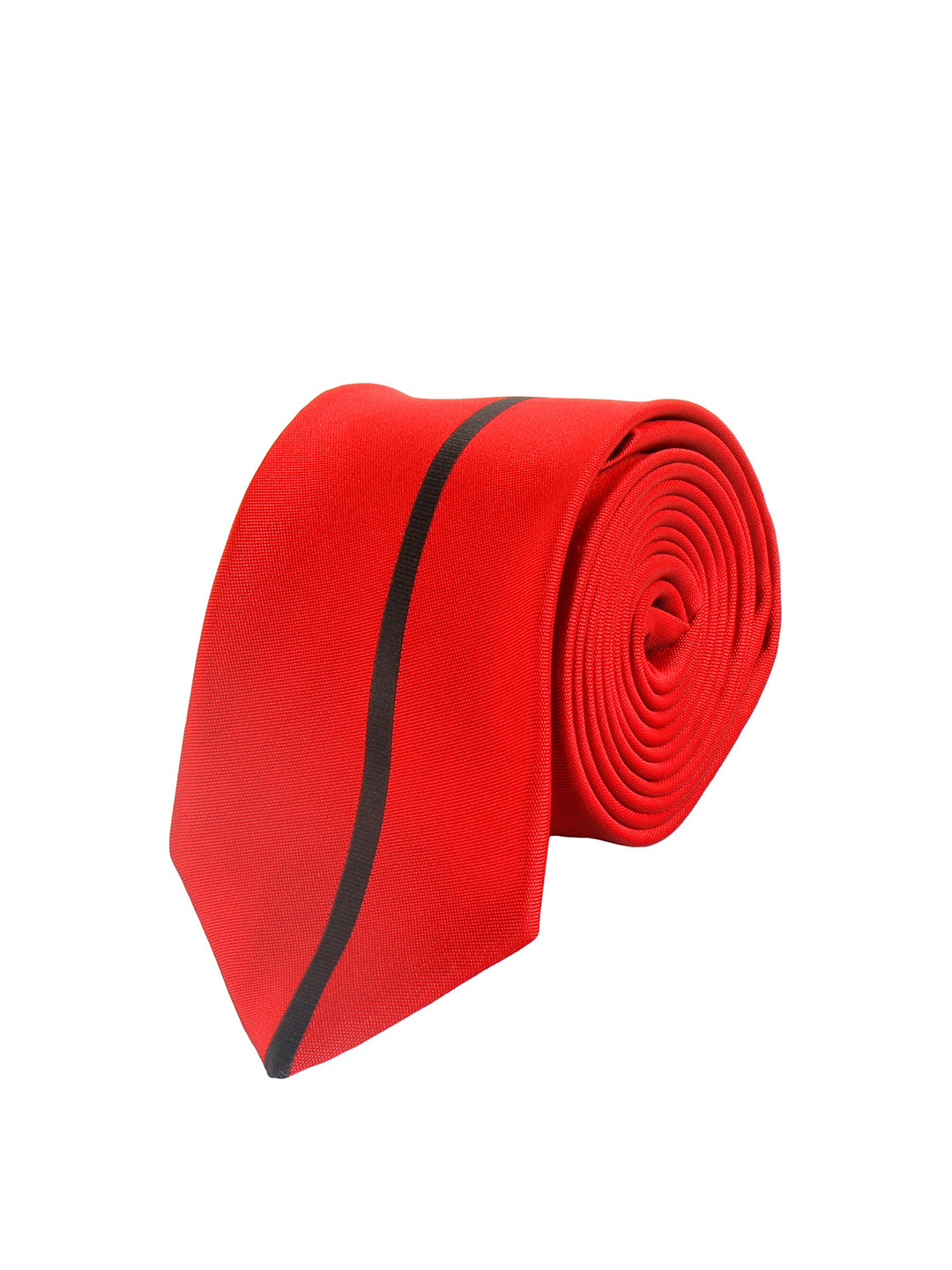 

Alvaro Castagnino Men Red & Black Striped Skinny Tie