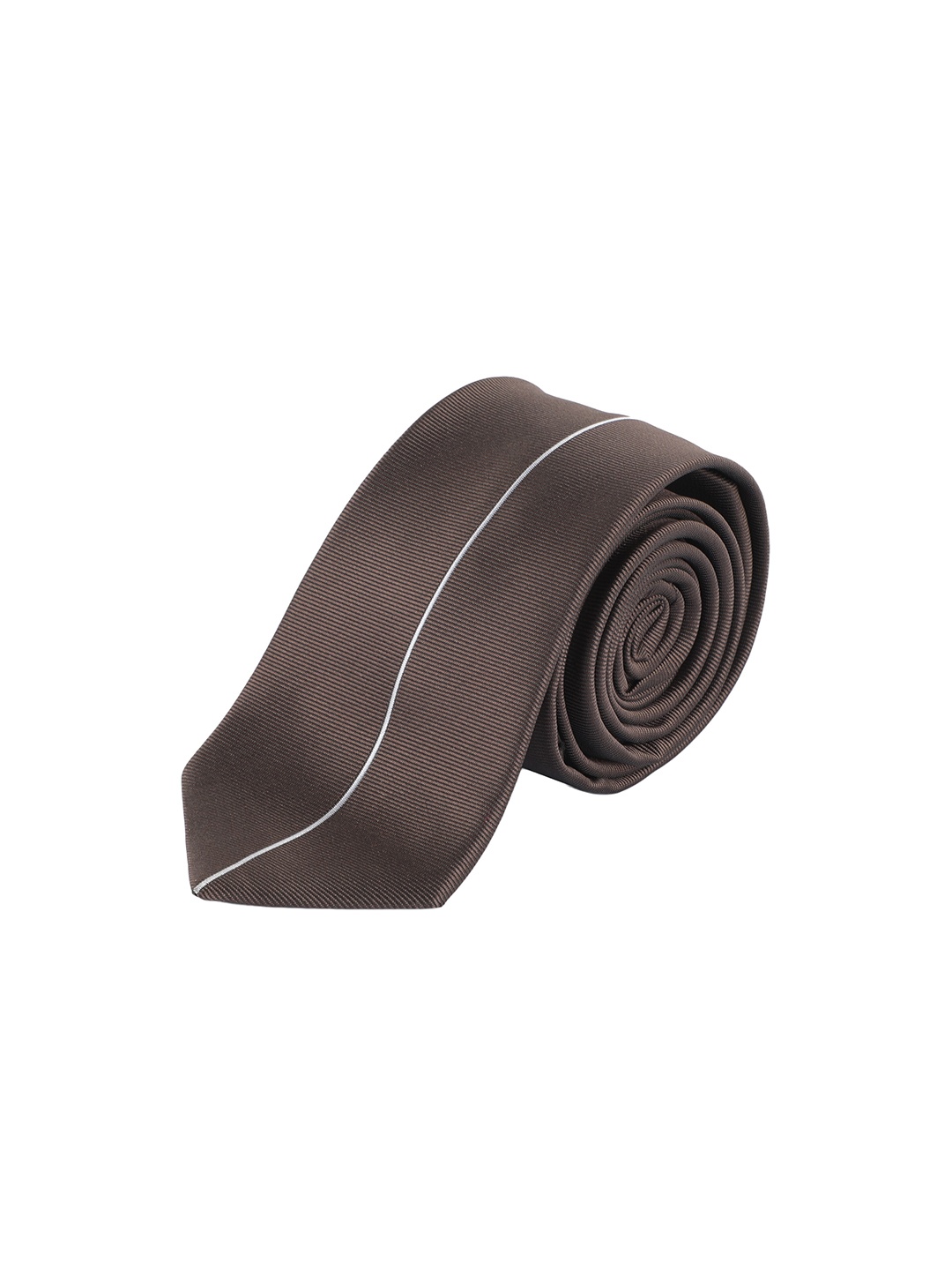 

Alvaro Castagnino Men Brown Woven Design Skinny Tie