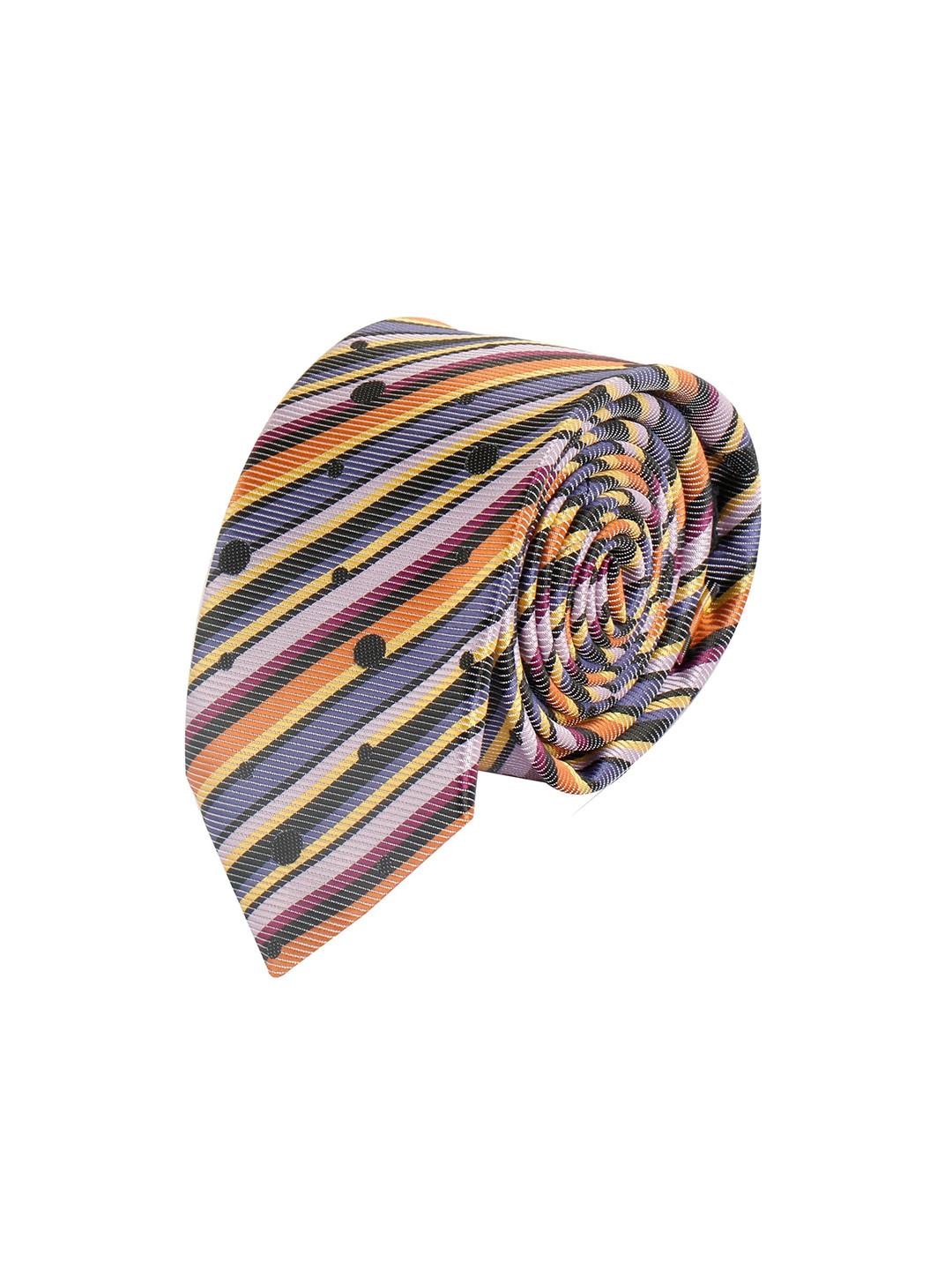 

Alvaro Castagnino Men Blue & Orange Striped Skinny Tie