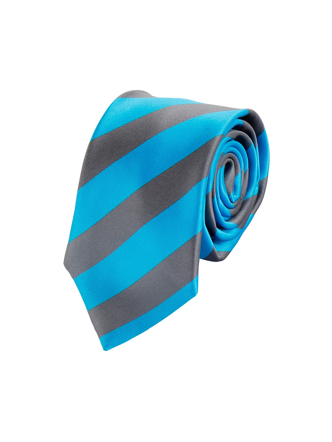 

Alvaro Castagnino Men Blue & Charcoal Striped Broad Tie
