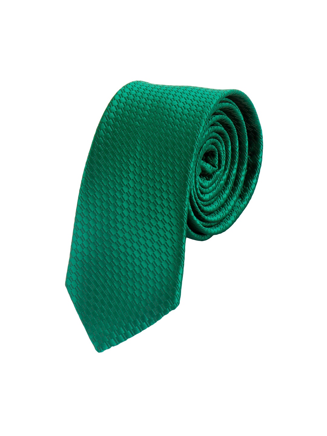 

Alvaro Castagnino Men Green Woven Design Skinny Tie