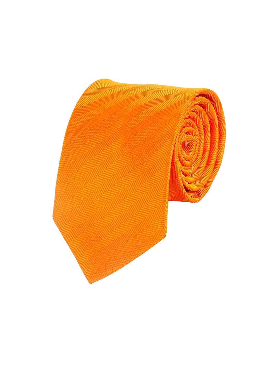 

Alvaro Castagnino Men Orange Woven Design Broad Tie